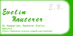 evelin mauterer business card